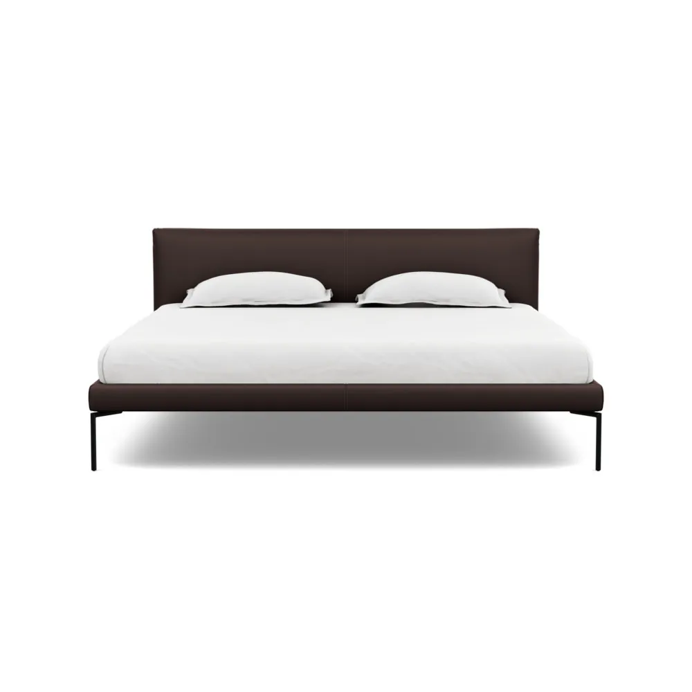Heal's Matera Bedstead Super King Leather Grain Chocolate 066 1