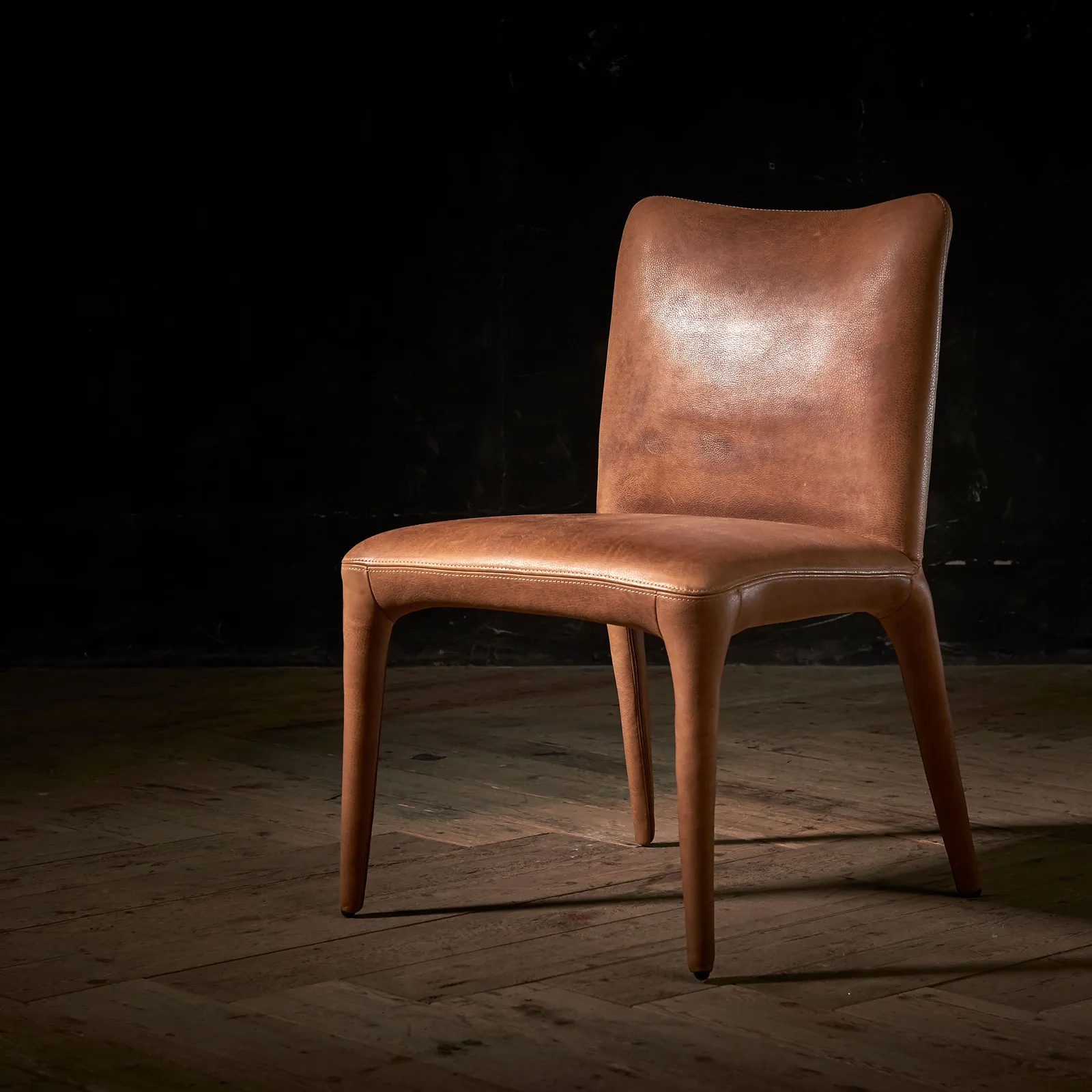 Timothy Oulton Fibi Dining Chair, Brown Leather | Barker & Stonehouse 2