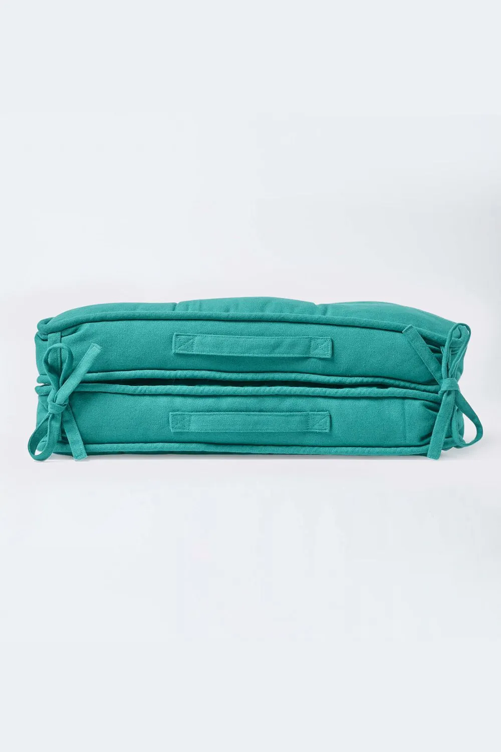 Homescapes Cotton Travel Support Booster Cushion in Teal 5