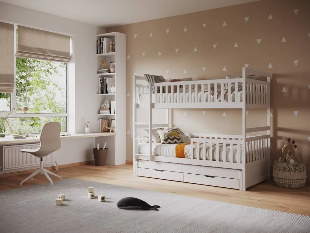 Flair Elvis Bunk Bed with Trundle & Drawers in White 5