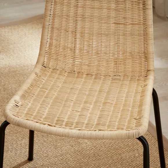 Brodie Set of 2 Dining Chairs, Natural Rattan 4
