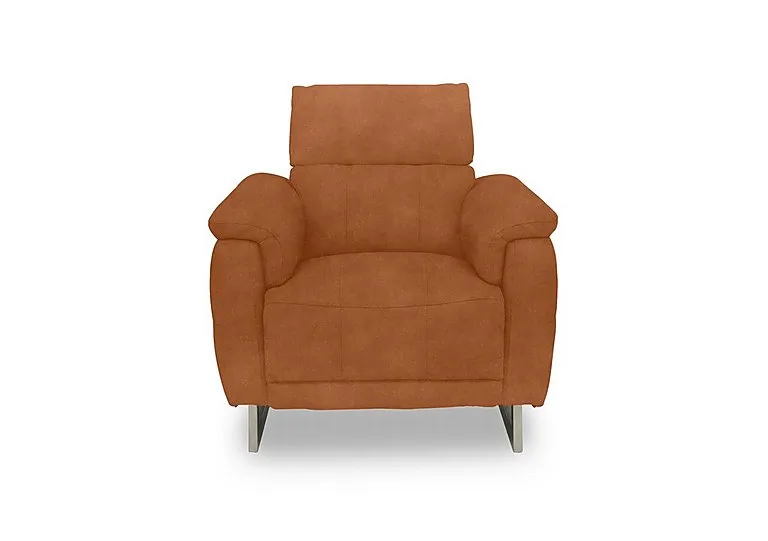 Moet Fabric Power Recliner Chair with Telescopic Headrest - Dexter Pumpkin
