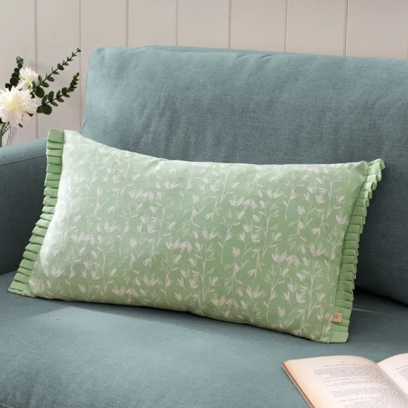 Belle Floral Cotton Rectangular Cushion
