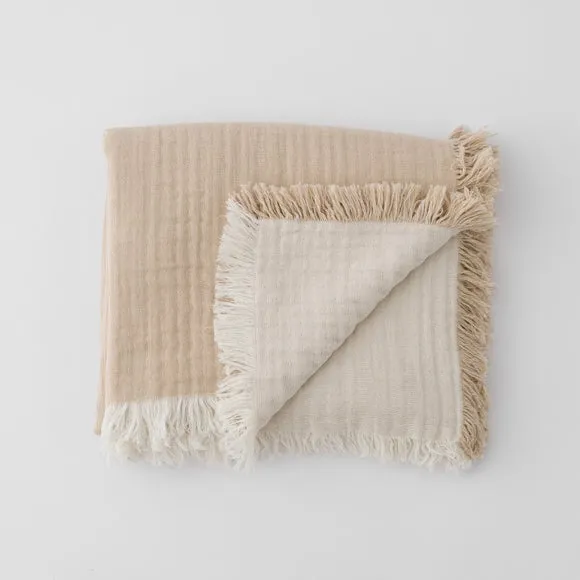 Reversible Muslin Cotton Throw Blanket 2