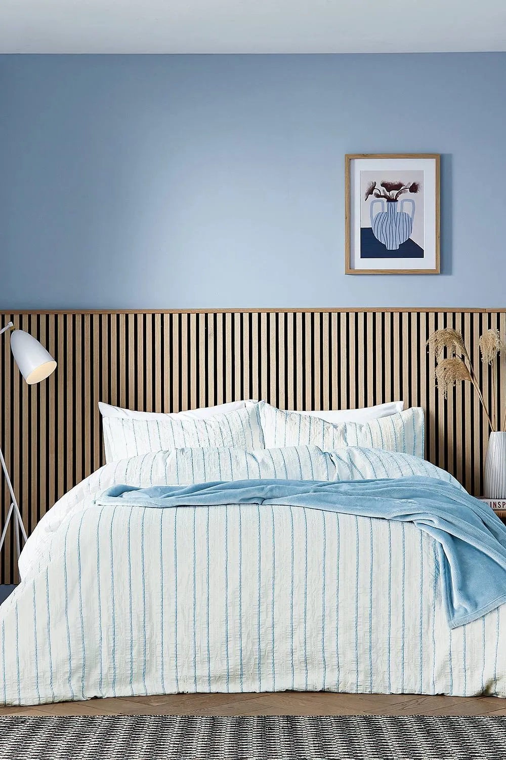 Helena Springfield 'Waffle Stripe' Duvet Cover Set in White