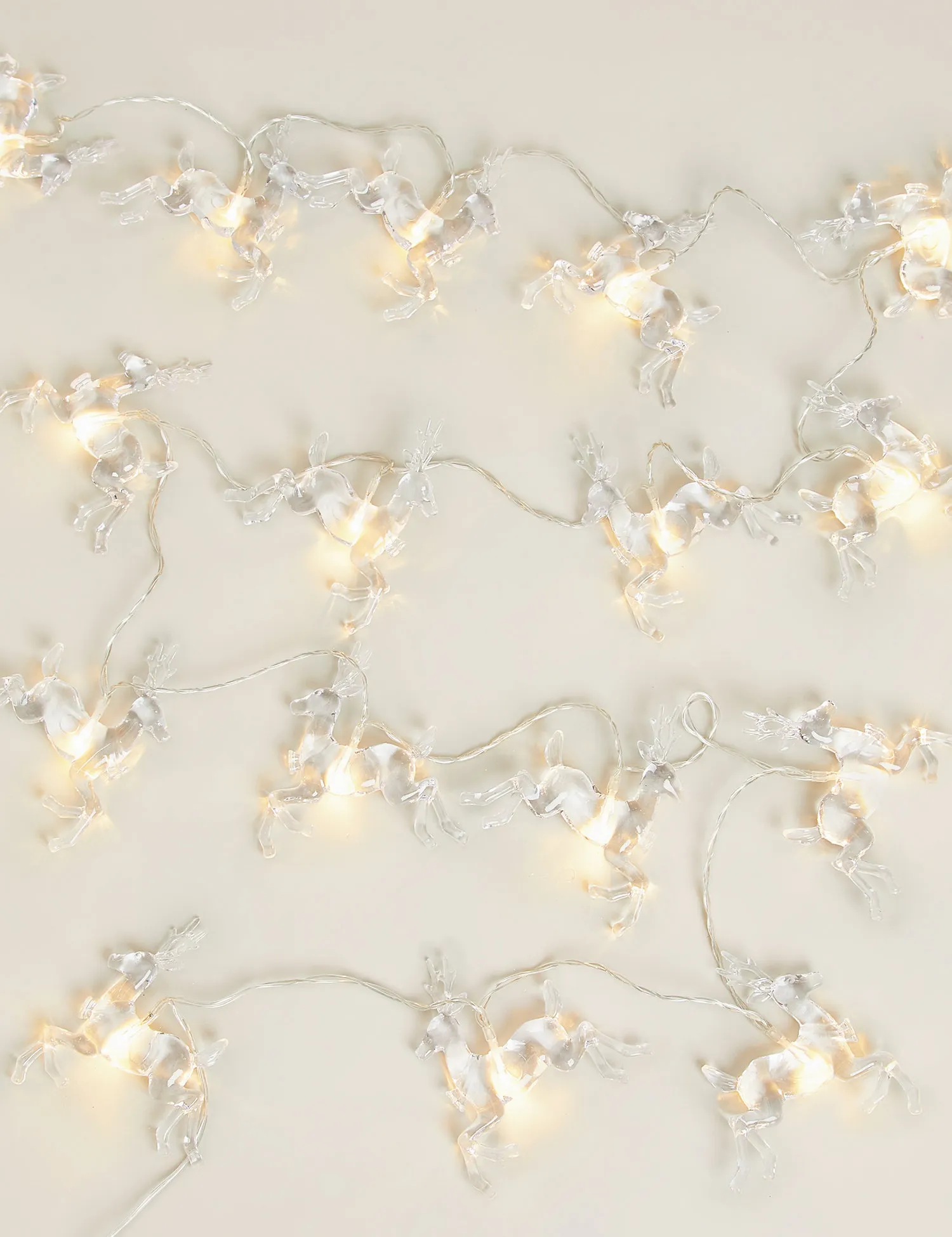 M&S Warm White Reindeer Light Up Garland