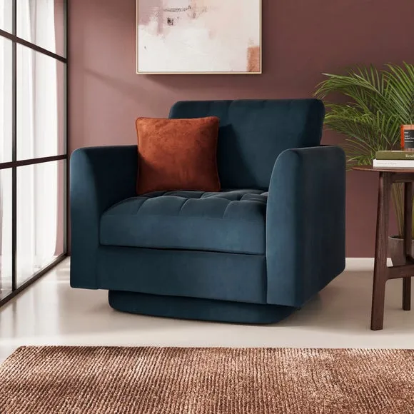 Max Velvet Swivel Chair