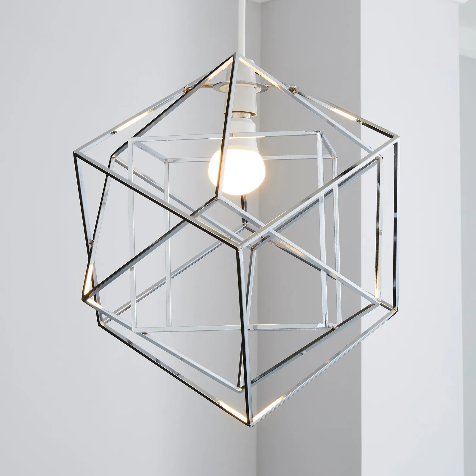 5A Chicago Dodecahedron Chrome Easy Fit Pendant Chrome