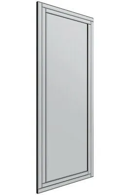 MirrorOutlet Luxford All Glass Bevel Cheval Dress Mirror 5ft7 x 1ft11 170cm x 58cm in Silver 5