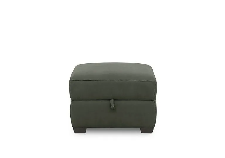 Brescia Fabric Storage Footstool - R352 Forest Green