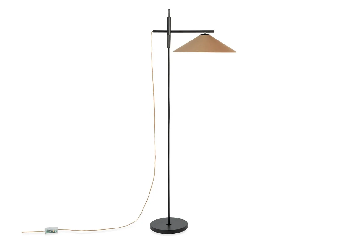 Heal's Armstrong Adjustable Floor Lamp Black & Natural