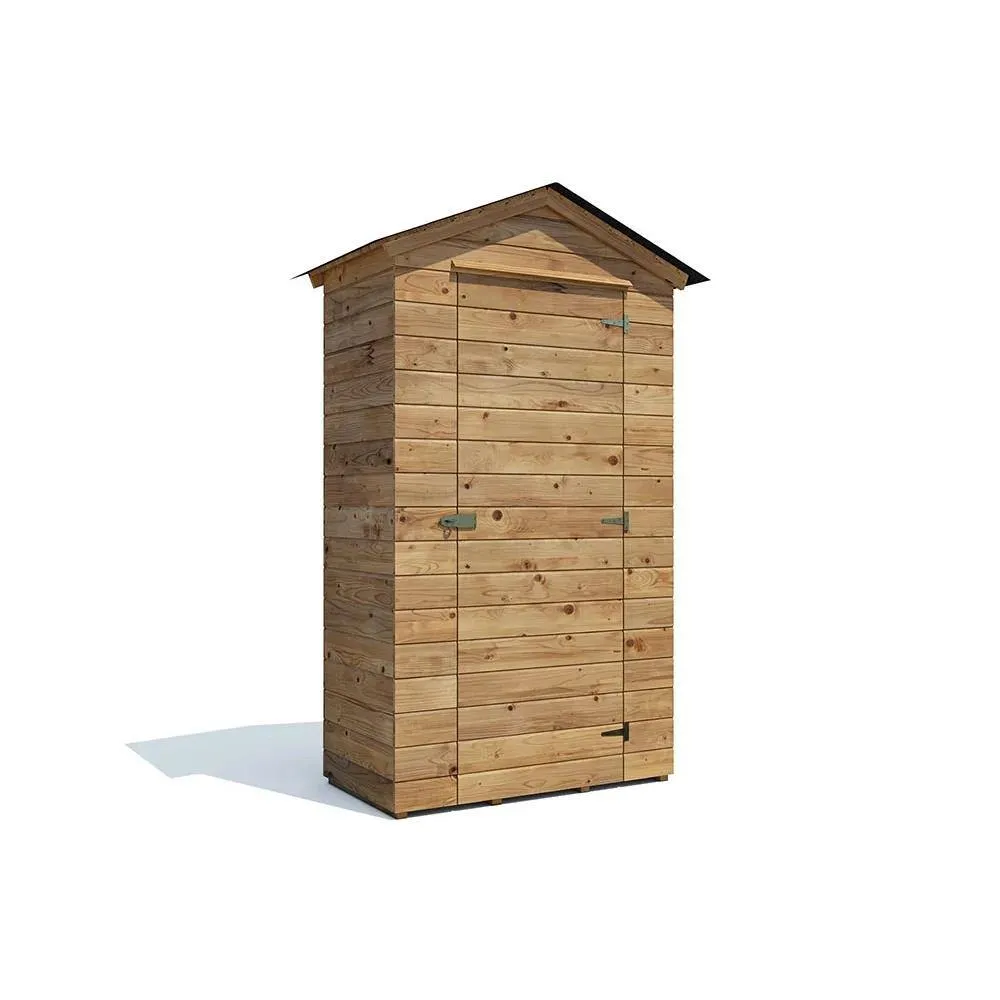 Dunster House Wooden Tool Shed 2m x 1m Sentry Box Garden Storage in Brown
