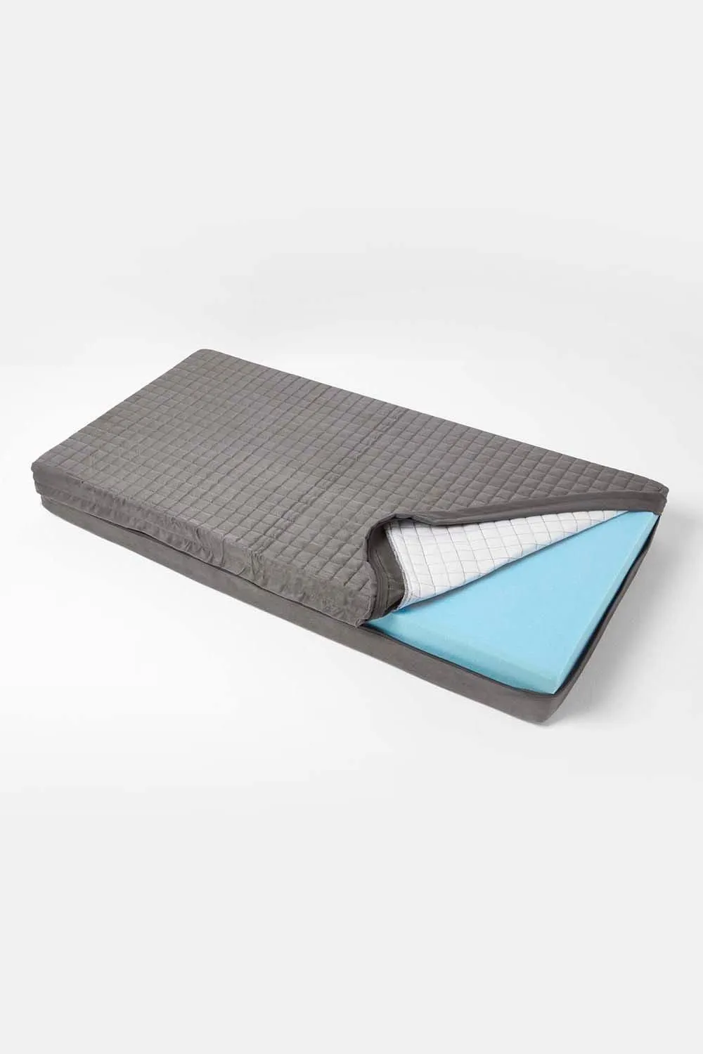 Homescapes Suede Orthopaedic Foam 2 Seater Booster Cushion in Grey 2