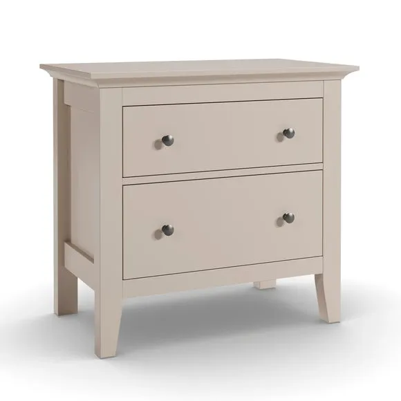 Lynton 2 Drawer Wide Bedside Table 6