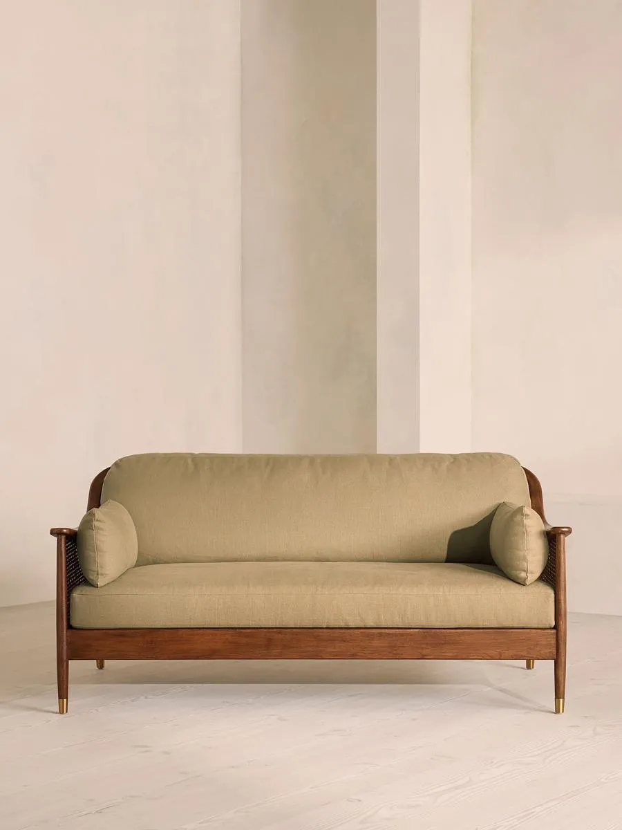 Atlanta Three Seater Sofa, Linen, Wheat