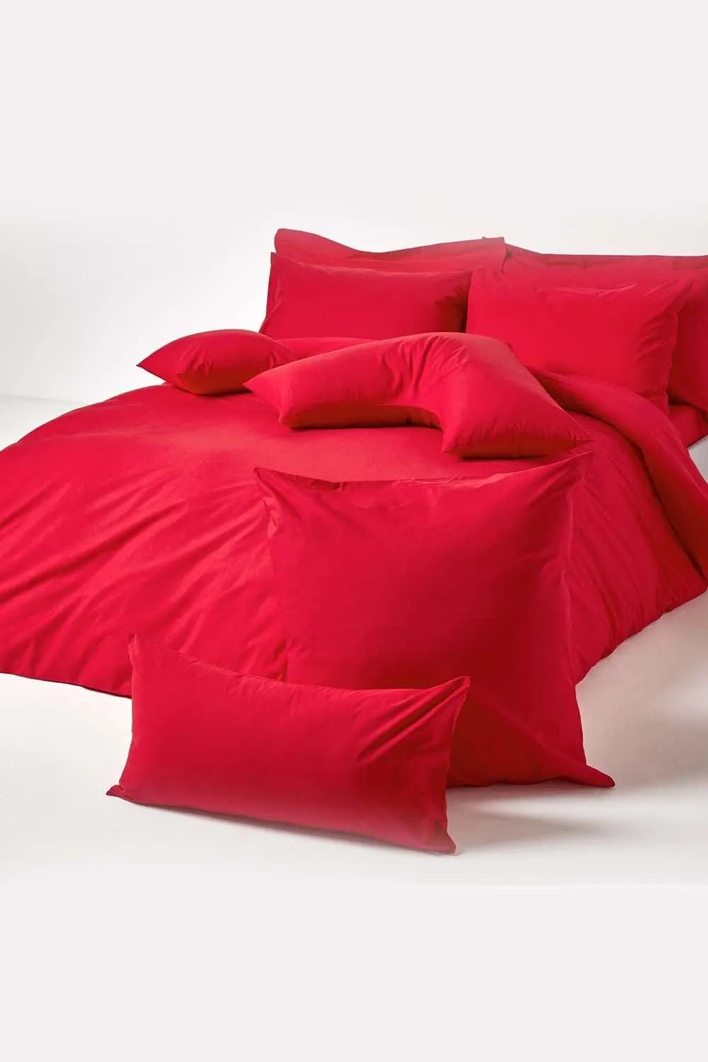 Homescapes Continental Egyptian Cotton Pillowcase 200 TC, 40 x 80 cm in Red 4