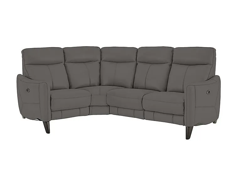 Compact Collection Petit Leather Left Hand Facing Corner Sofa - BV Elephant