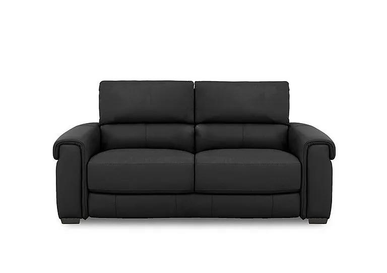 Nixon Leather 3 Seater Sofa - Classic Black