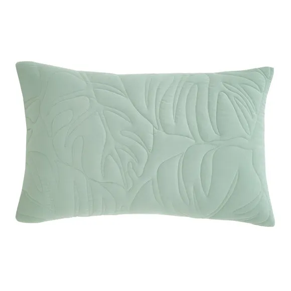 Tropical Leaf Embroidered Duvet Cover and Pillowcase Set 6