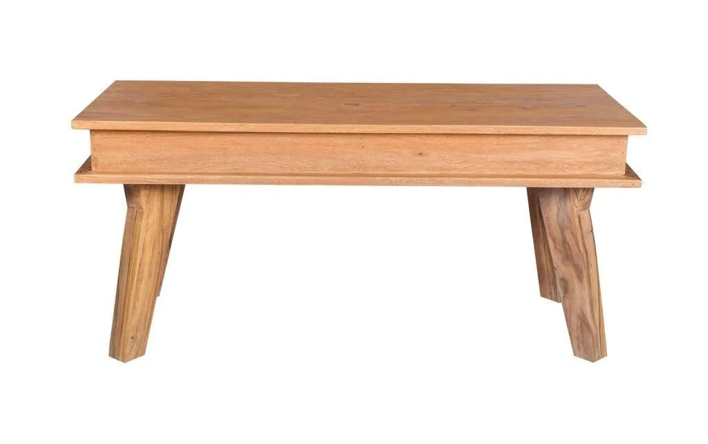 IH Design Indus Sheesham Solid Wood Dining Bench in Light Brown 2