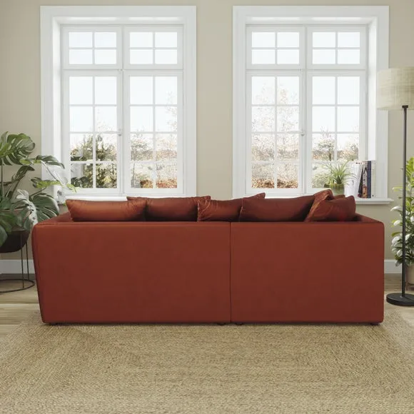 Blake Curved Arm Opulent Velvet Corner Chaise Sofa 3