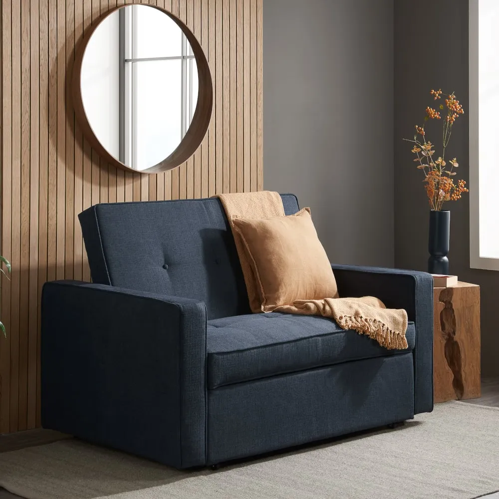 Otto - Fold-Out Sofa Bed - Blue - Fabric 1
