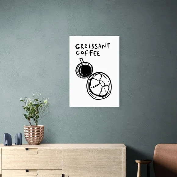 East End Prints Croissant Coffee Print by SimplyExtraJordanary 1