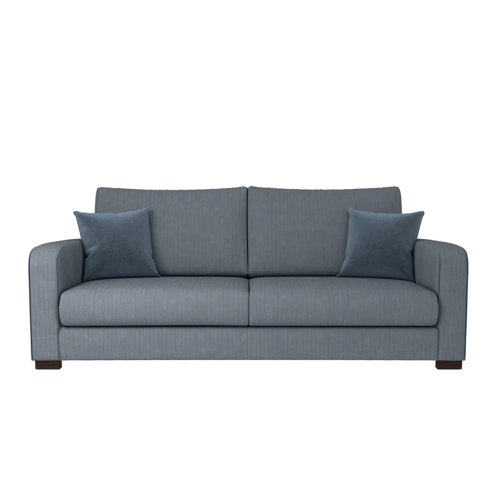 Carson Corduroy 4 Seater Sofa Blue