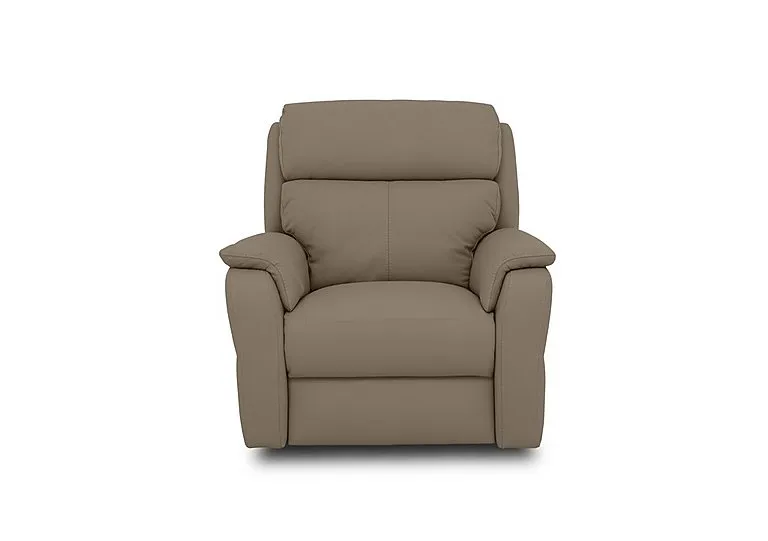 Vito Leather Power Recliner Chair with Power Headrest and Power Lumbar - Torello Taupe