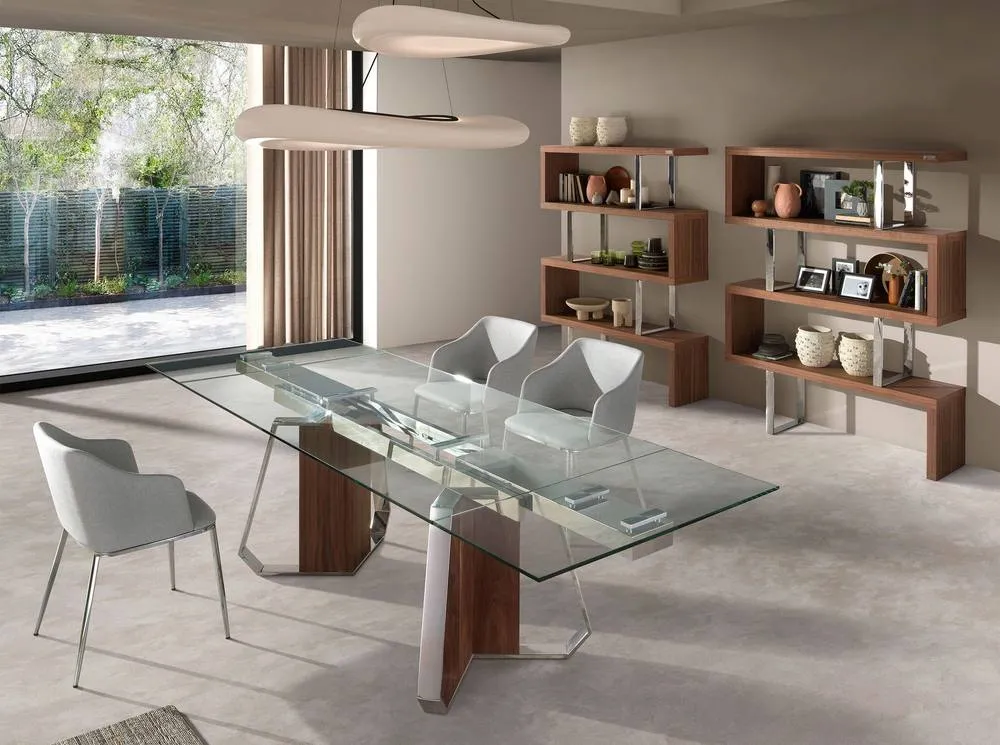 Angel Cerda Walnut & Steel Shelving, 130x35x170 cm in Brown 6