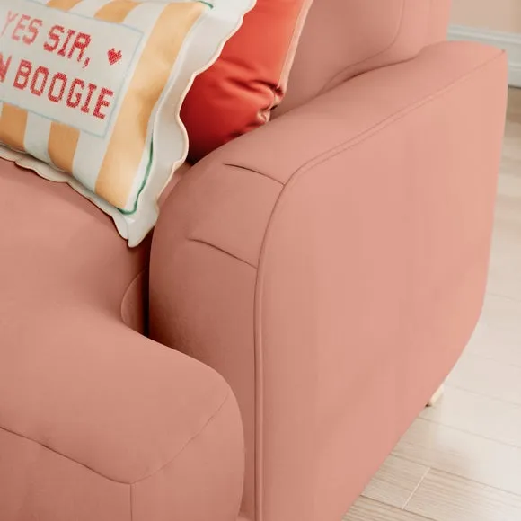 Martha Vintage Velvet Full Corner Sofa 5