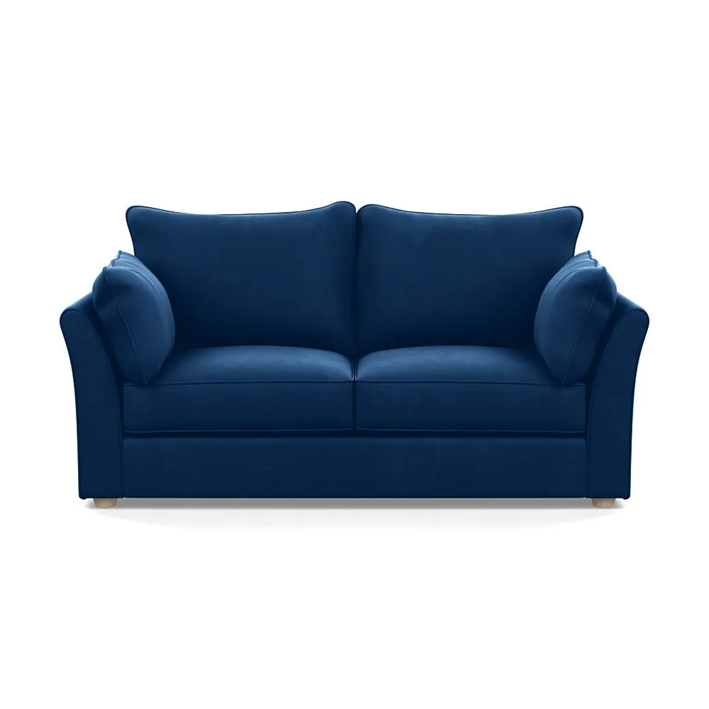 Heal's Tailor 3 Seater Sofa Velvet Petrol Natural Beech Feet 1