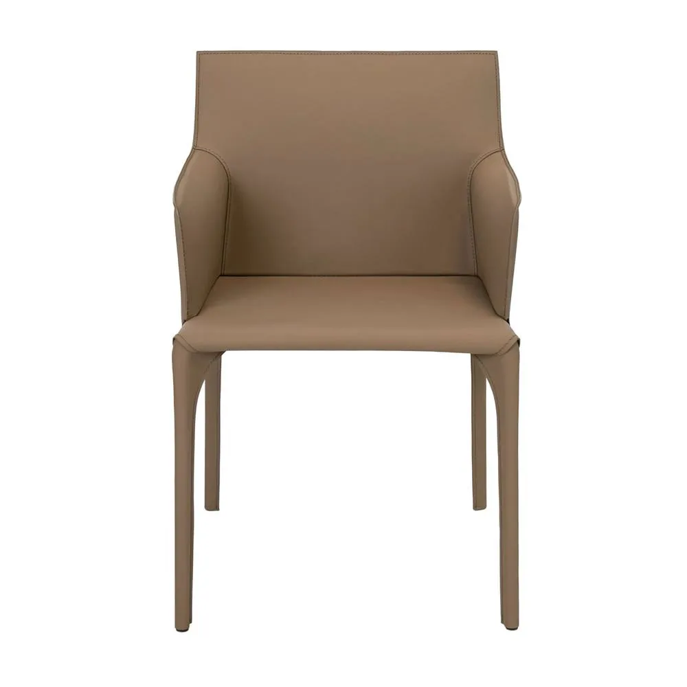 Angel Cerda Mink Regenerated Leather Chair in Brown 2