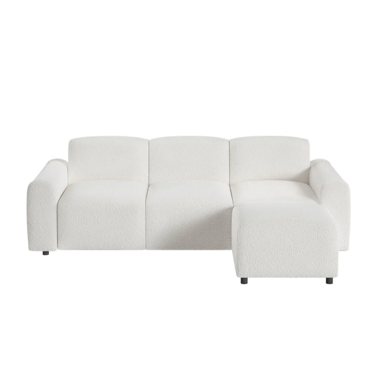 Flair Manon Boucle 3 Seater Corner Sofa in Cream 4