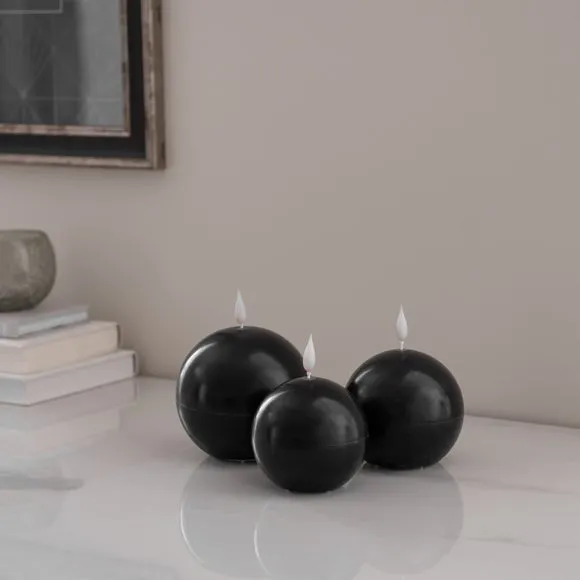 Set of 3 Sphere LED Candles 2