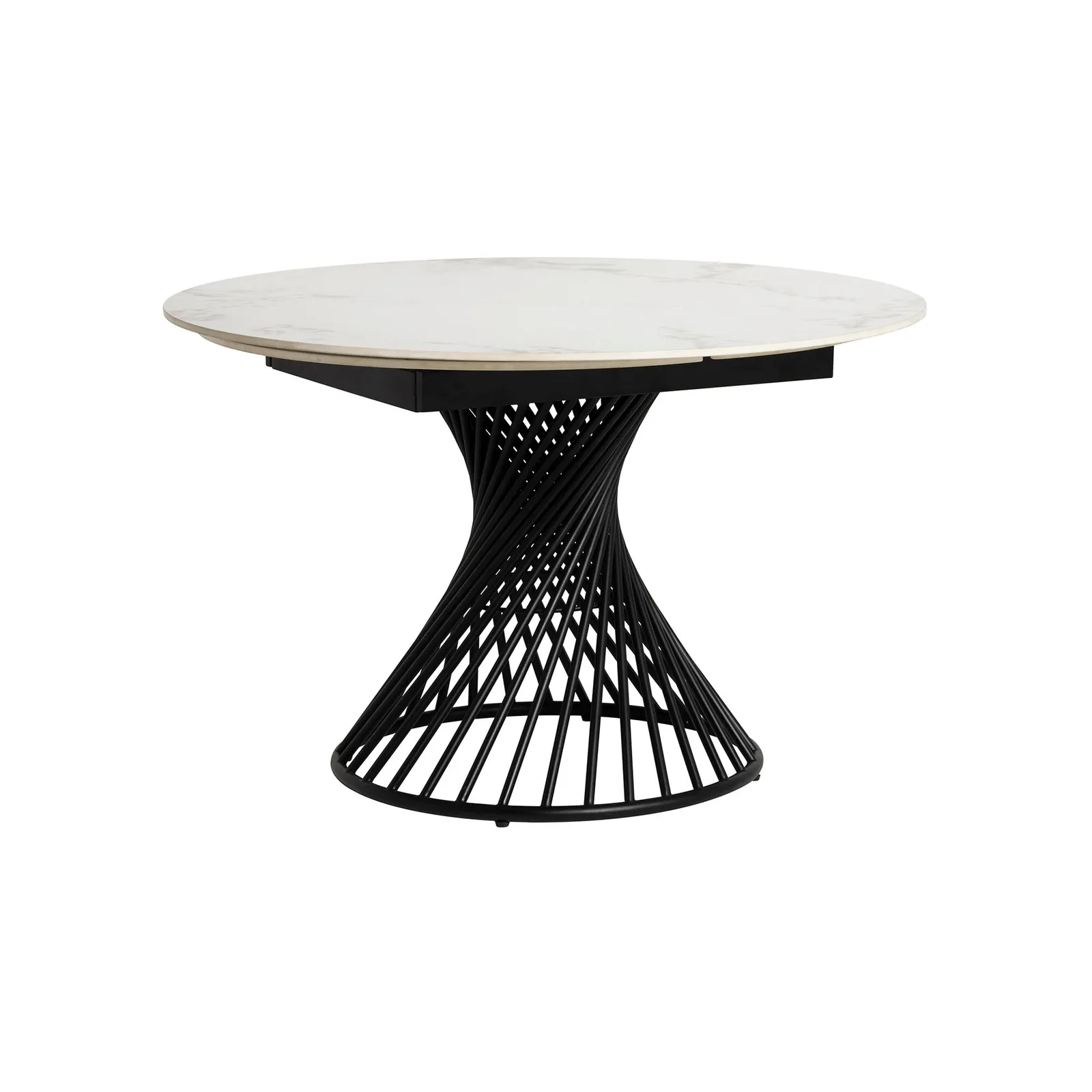 Mendal 120Cm Ext Dining Table & X4 Elodie Chairs, Round, White Ceramic | Barker & Stonehouse 2