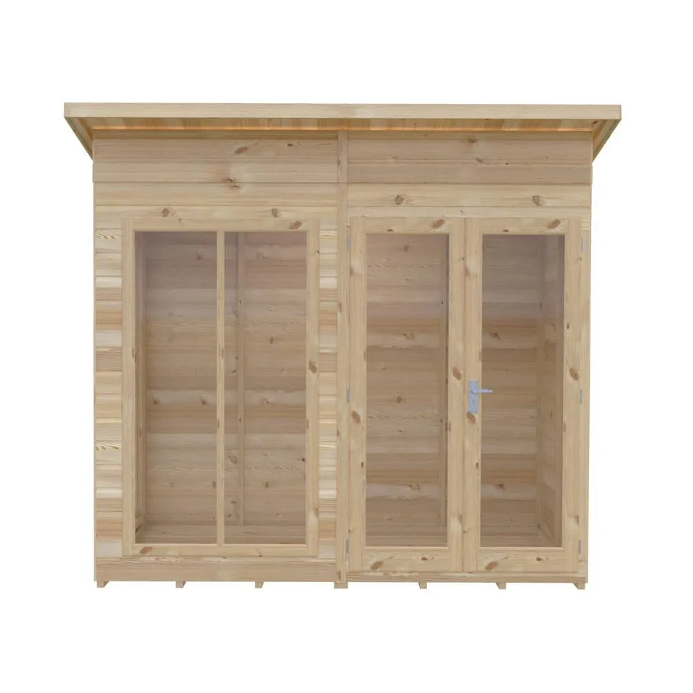 Shires Lela 8x4 Summerhouse - L125.8 x W238 x H229.9 cm in Light Brown