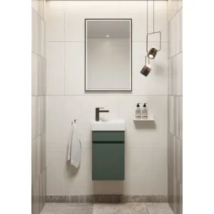 Concept Matt Green Compact S1 Vanity Unit & LH Basin - 360mm 2