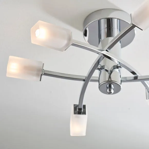 Vogue Havana 6 Light Semi Flush Ceiling Light 3