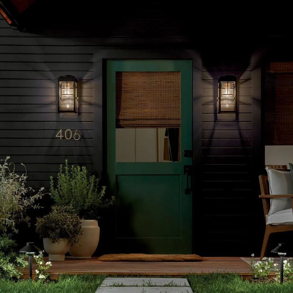 Netlighting Kichler Hone Small Outdoor Wall Lantern Classic Black IP44 1x E27 4