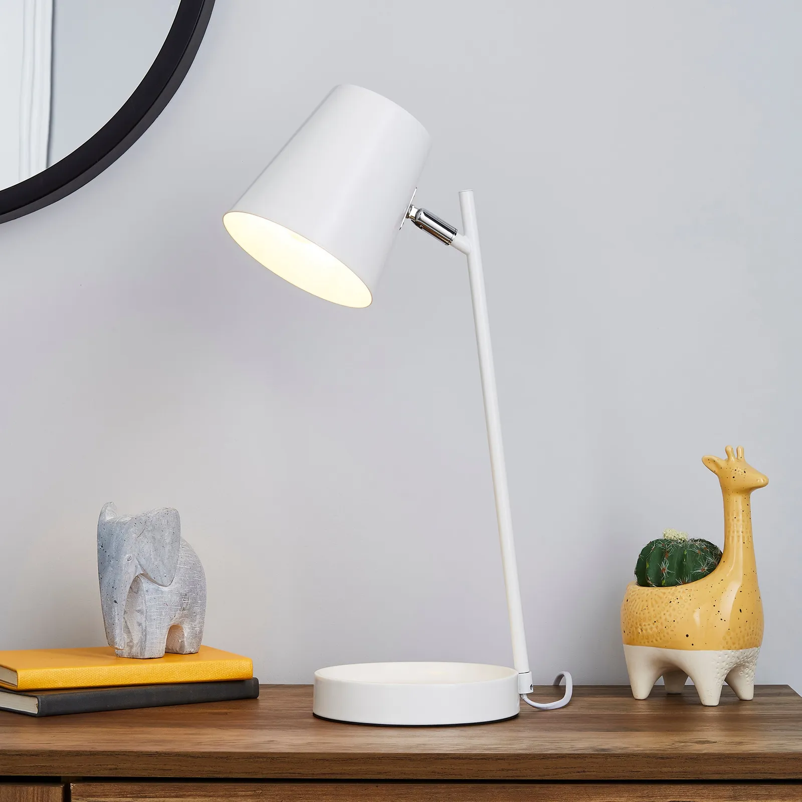 Cisco Modern Trinket Tray Task Lamp White