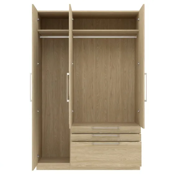 Foster Triple 3 Drawer Wardrobe 4