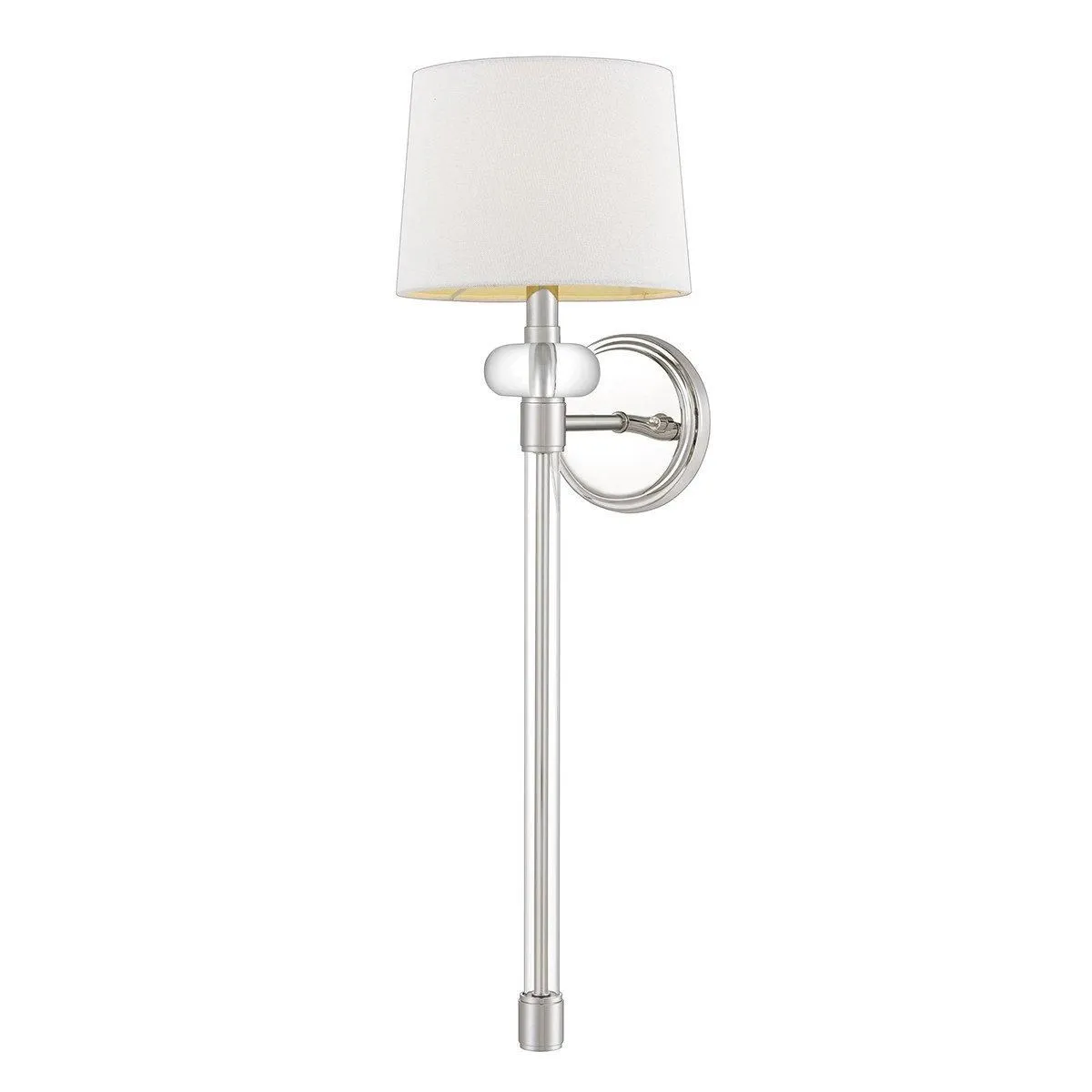 Netlighting Quoizel Barbour Wall Lamp with Shade Polished Nickel in Grey