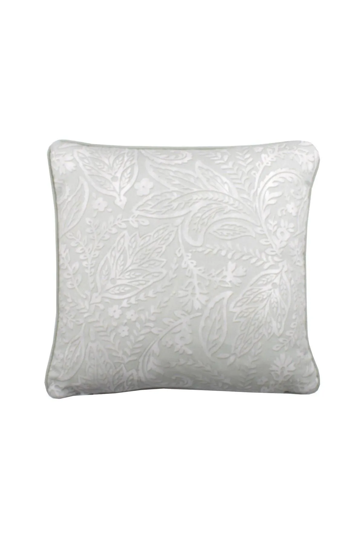 Dreams & Drapes 'Aveline' 100% Cotton Filled Cushion in Green 2