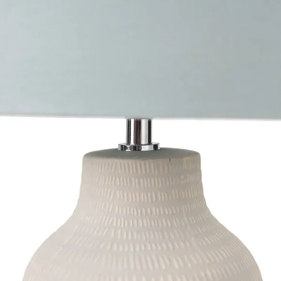 Kai Duck Egg Textured Ceramic Table Lamp 4