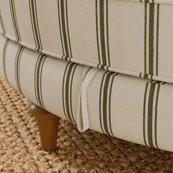 Beatrice II Folkstone Stripe Oval Snuggle Storage Footstool 3