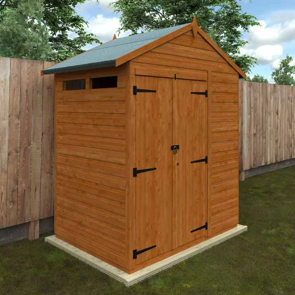 Buttercup Farm 4x6 Flex Apex Security Double Door 12mm Flex - L123.8xW175xH23.32 cm in Burnt Orange 2