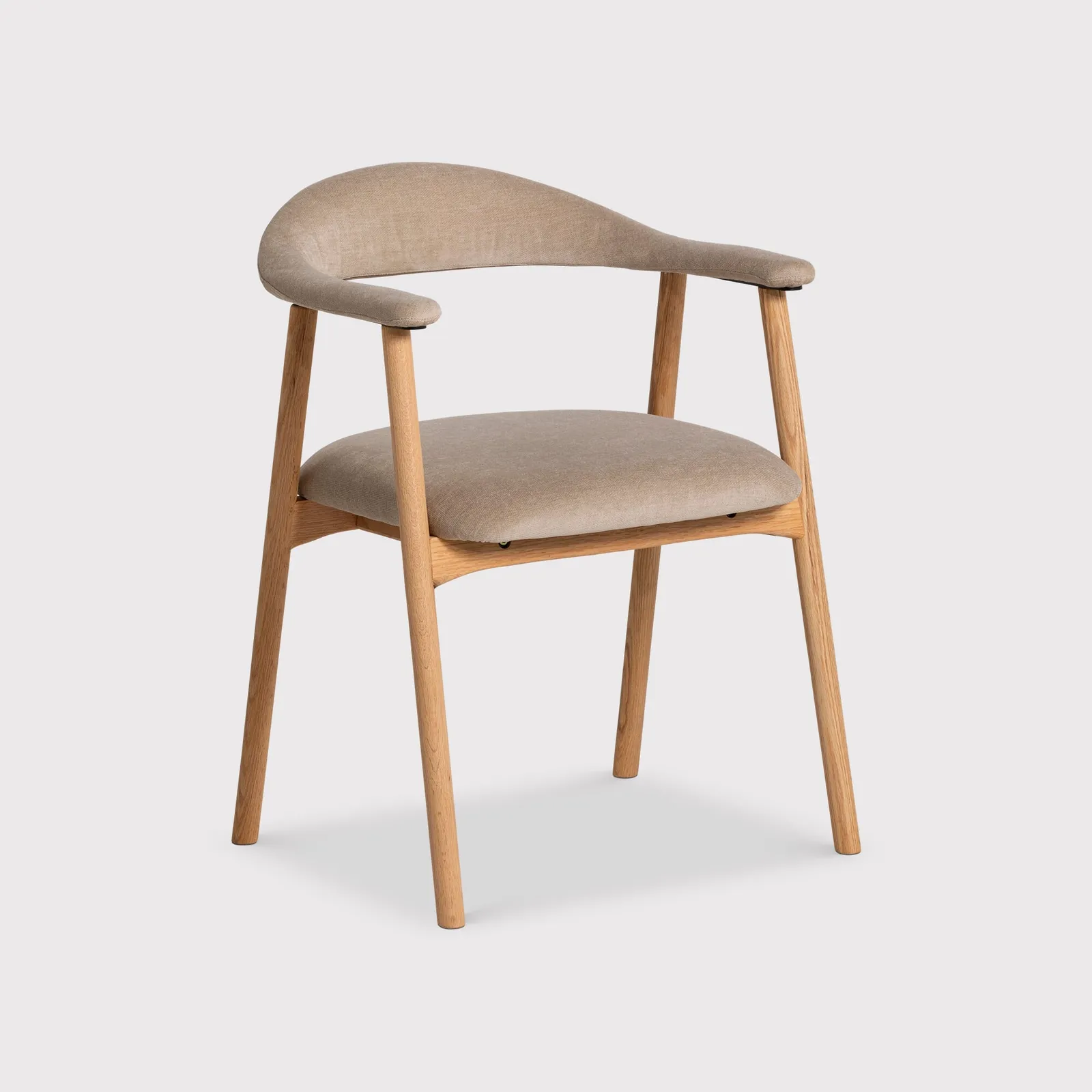 Lerman Dining Chair With Arms With Armrest, Neutral Oak | Barker & Stonehouse 3
