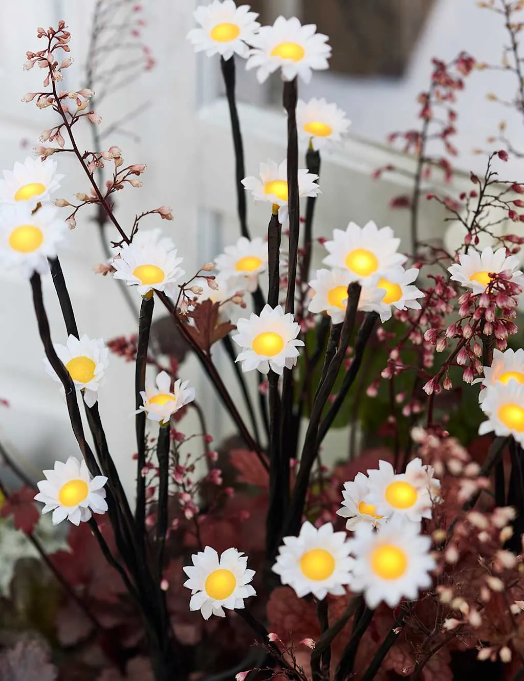 Lights4fun 5pk LED Daisy Pathfinder Lights White