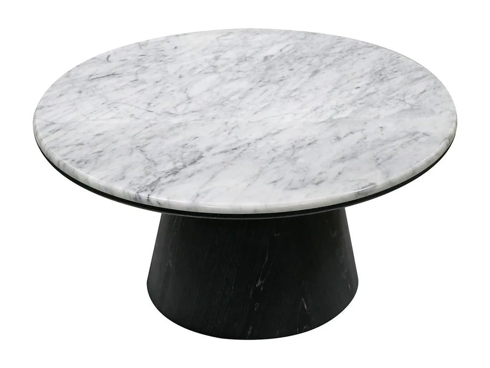 Vente-unique Marble & Oak Veneer Coffee Table - Black - SADURA 6